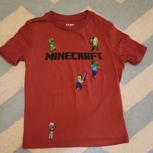 Old Navy Kids Red Minecraft Tee